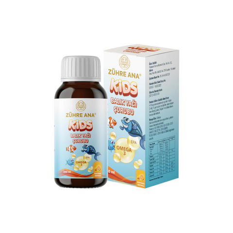 Zühre Ana Kids Omega 3 Portakallı Balık Yağı Şurubu