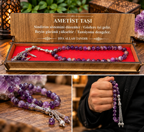 AMETİST TAŞI TESBİH