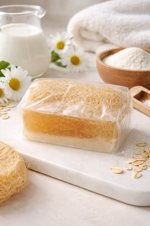 Kolajen Özlü Sütlü Kabak Lifli Sabun