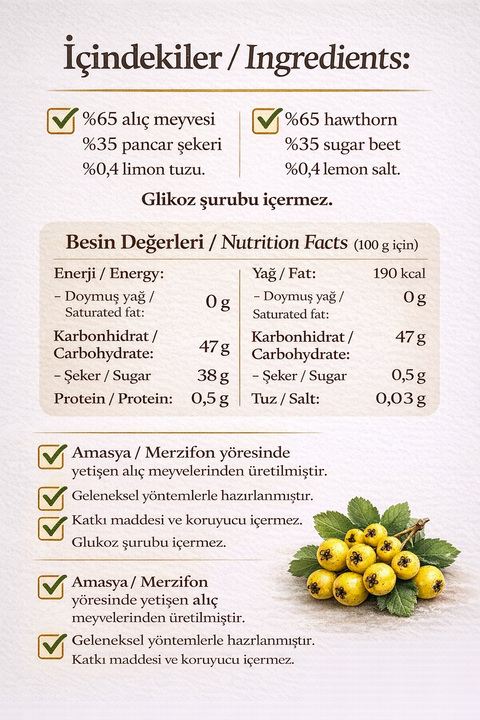 Merzifon Alıç Marmelatı