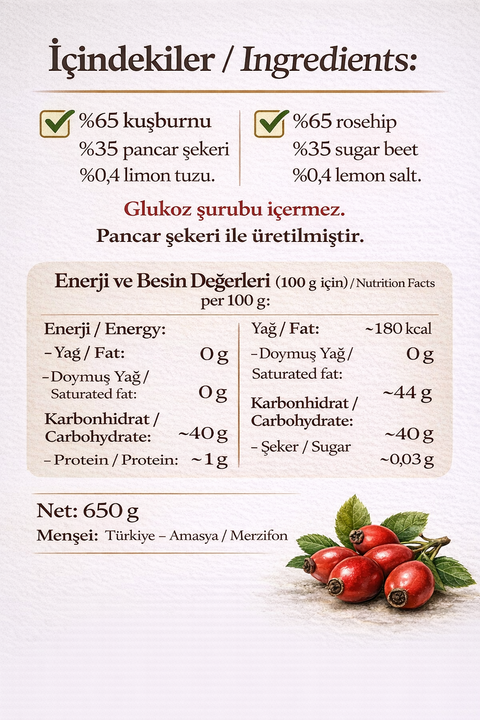 Merzifon Kuşburnu Marmelatı